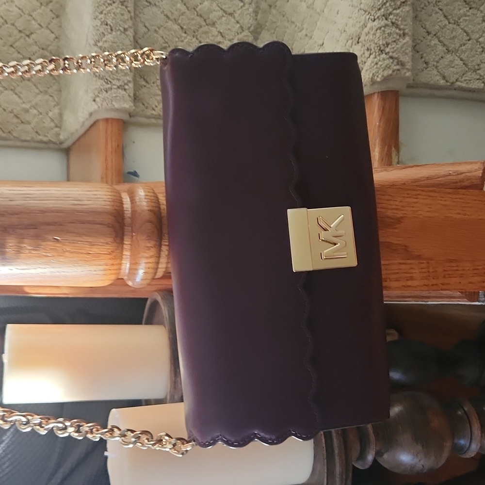 Michael Kors purple Mindy Crossbody Clutch bag